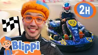 Blippi Races Go Go Go-Karts | BEST OF BLIPPI TOYS | Educational Videos for Kids