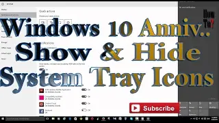 Windows 10 Anniversary: Show & hide Notification Area, System Tray Icons