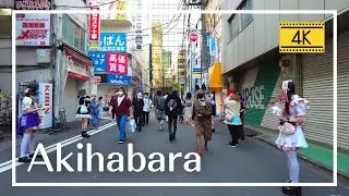 【tokyo walk】Walk around  Akihabara /Maid Cafe Girls (May 2021) 4K
