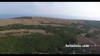 Вид Балаклавы Карьера и мыса Айя с высоты птичьего полета