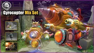 DOTA 2 Gyrocopter Immortal Mix Set B.U.S.T.E.R + Golden Atomic Ray Thrusters