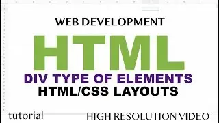 HTML Layout Elements: Div, Section etc & CSS Flexbox - HTML5 & JavaScript - Part 4
