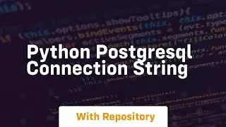 python postgresql connection string