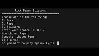 Rock Paper Scissors Game in Python Using ASCII art
