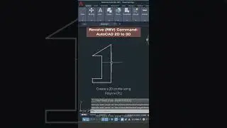 Revolve Command | AutoCAD 3d Tutorial (make 2d to 3d) #shorts #autocad