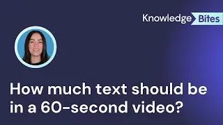 How much text should you include in a video scene?