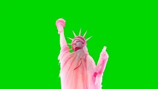 Animated Statue of Liberty-Free Green Screen