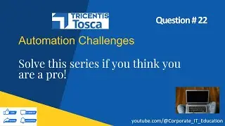 Challenge 20| Mastering TOSCA Automation Testing | TOSCA Obstacles |