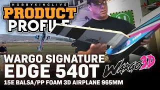 H-King (ARF) Wargo Signature Edge 540T 15E Balsa/PP Foam 3D Airplane 965mm - Product Profile