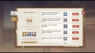 Claiming All Rewards TCG Player's Manual The First Match | Genshin Impact 3.4