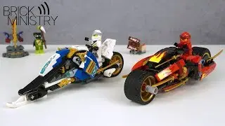 🏍💨 Поцаки на моциках ● LEGO Ninjago Мотоцикл-клинок Кая и снегоход Зейна 70667 [Обзор]