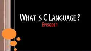 C language tutorial for beginners | Introduction to C Language | What is C