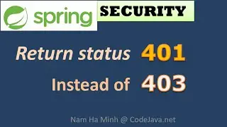 Spring Security Return HTTP Status 401 instead of 403