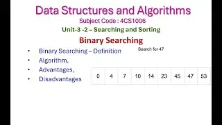 Binary Search-3-2-Data Structures and Algorithms-Unit-3-Searching and Sorting