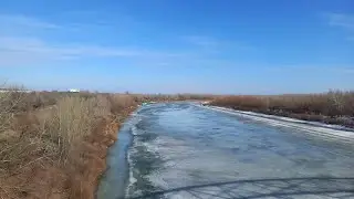 Зимняя рыбалка на Урале закончилась. Река готовится к ледоходу. Уральск 12 марта 2023