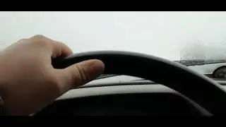 Еду по приборам, стекло во льду.
