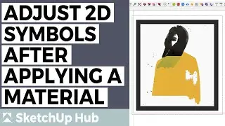 Adjusting 2D Symbols in SketchUp After Applying a Seamless Texture or Material