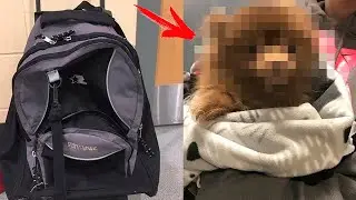 A woman found an abandoned backpack that was trembling and whining came from it