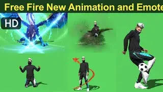 Free Fire Black T-shirt Green screen Emote | FF Green screen animation and emote 