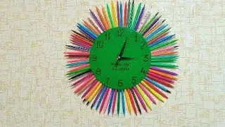 Часы из ФЛОМАСТЕРОВ своими руками / Поделки из фломастеров / CLOCK MADE OF FELT-TIP PENS