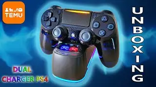 Dual Charging Station for PS4 Controllers with an Indicator Screen on Top | Unboxing & Test (Greek)