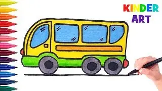 Как нарисовать автобус для детей | How to draw a bus