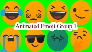 Green Screen Animated Emoji Pack collection group 1