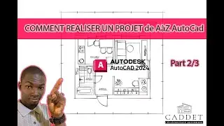 PROJET DE A à Z STUDIOT MINIMALISTE AVEC AUTOCAD : TUTO AUTOCAD part 2