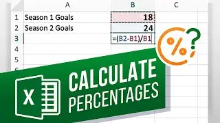 Calculate Percentages in Excel | Calculate a Percentage as Proportion | Calculate Percentage Change