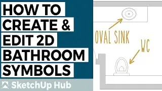Creating a Bathroom Floor Plan with SketchUp | Circle | Offset | Scale Tool | Tape Measure