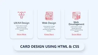 How To Create Card In HTML And CSS With Hover Effect || HTML And CSS Tutorials
