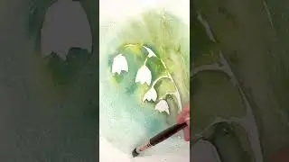 Watercolor Lilly on the Valley