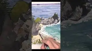 Watercolor Coastal Painting- Big Sur 