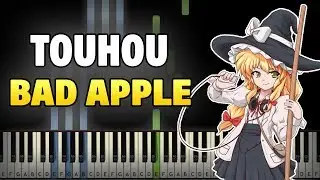 Touhou - Bad Apple Piano Tutorial (Sheet Music + midi)