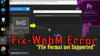 How to Fix WebM Video Import Error 