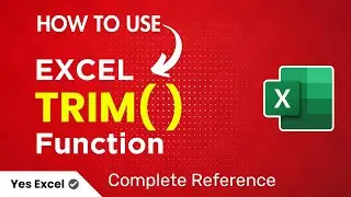 Excel TRIM Function - Excel TRIM Formula