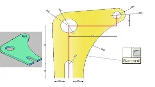 EXERCICE N°11:  Comment réaliser le raccord avec le logiciel AutoCAD  ? Pièce N°1