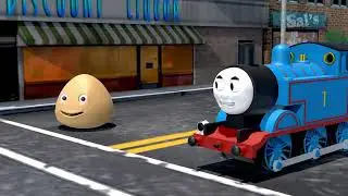 Cursed Thomas Meets Creepy Pou Character