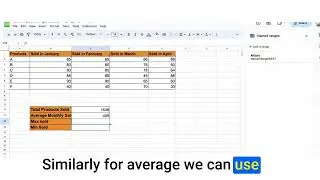 Google Sheets - Named Ranges in Google Sheets