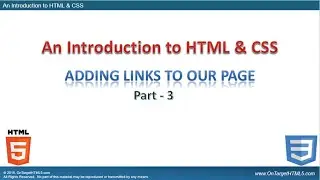 HT11002-03 - An Introduction to HTML - Part -3