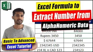 Formula to Extract Number from AlphaNumeric Data in Excel