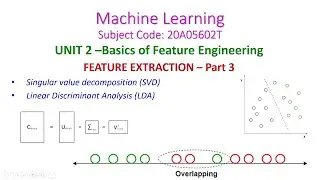 Singular value decomposition (SVD)-Linear Discriminant Analysis (LDA)-Machine Learning-20A05602T