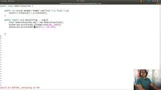 Java Live Code : Create a generics function to calculate sum of two numbers (wrapper classes)