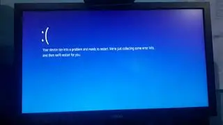 Kid smashes dad tv has BSOD