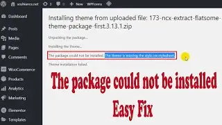 The Package Could not be installed, Wordpress fix theme and plugin uploads