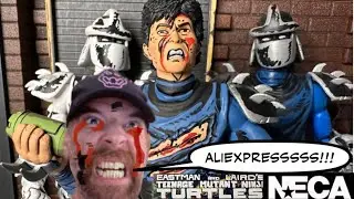 NECA TMNT battle damage Mirage SHREDDER REVIEW!!