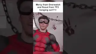 Scout and Mercy 🤔 (TF2 meme)