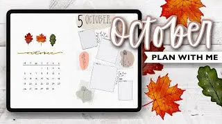 PLAN WITH ME | Digital Bullet Journal October 2020 | Autumn Leaves Theme