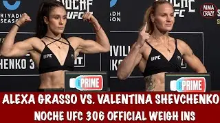 UFC 306 Official Weigh-ins: Alexa Grasso & Valentina Shevchenko