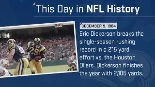 Eric Dickerson Breaks Single-Season Rushing Record | This Day in NFL History (12/9/84)